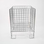 Chrome Square Dump Bin, product shown against a light background, brightly lit product image