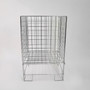 Chrome Square Dump Bin, product shown against a light background, evenly lit product image