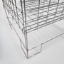Chrome Square Dump Bin, product shown against a coloured background