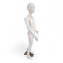 Child Mannequin 140cm – Matte White Plastic Egg Head Display with Metal Base