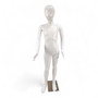 Child Mannequin 140cm – Matte White Plastic Egg Head Display with Metal Base