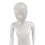 Child Mannequin 140cm – Matte White Plastic Egg Head Display with Metal Base