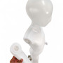 Child Mannequin 140cm – Matte White Plastic Egg Head Display with Metal Base