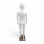 Child Mannequin 110cm – Matt White Egg Head Display Model with Metal Base