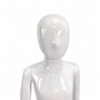 Child Mannequin 110cm –Glossy White Egg Head Display Model with Metal Base