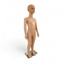 Three-quarter front view of the child mannequin on a metal base