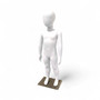 Child’s Gloss White Egg Head Mannequin 87cm, full-height product view on a white background, brightly lit product image