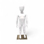 Child’s Gloss White Egg Head Mannequin 87cm, full-height product view on a white background