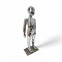 Chrome Finish Adjustable Child Mannequin – Full Body Realistic Display 87cm