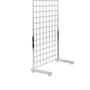 Pair of Chrome L-Legs for Grid Mesh Panels, product shown on a white background, full-height product photograph
