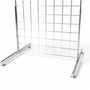 Pair of Chrome T-Legs for Grid Mesh Panels, close product view on a white background, gallery image 5 of 5