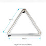 Triangular Chrome Base for Grid Mesh Panels – 3-Way Mobile Display with Castors