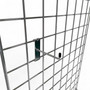 4" Chrome Single Prong Hook for Grid Mesh Panels – Retail Display Accessory