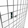 2" Chrome Single Prong Hook for Grid Mesh Panels – Retail Display Accessory