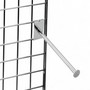 Forward Arm with Round End for Grid Mesh Panels – 12" Chrome Display Bar