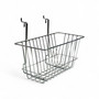 Narrow Multifit Basket 300mm – Chrome Display Basket for Grid, Slat & Pegboard
