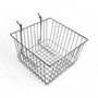 Deep Square Multifit Basket 300mm – Chrome Basket for Grid & Slatwall Displays