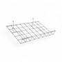 Angled Shelf with Lip for Gridwall Panels – 610mm Chrome Display Shelf
