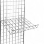 Angled Shelf with Lip for Gridwall Panels – 610mm Chrome Display Shelf