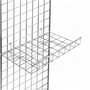 Straight Shelf with Lip for Gridwall Panels, product shown against a coloured background