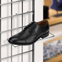 Shoe Shelf for Gridwall Panels, product shown against a coloured background, balanced, centred square layout