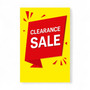 Clearance Sale A1 Poster Retail Window Sign, printed product shown on a white background