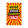 Huge Stock Clearance Sale A1 Poster – Large, Durable Retail Sign, Easy to Hang
