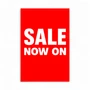 SALE Now On A1 Poster, printed product shown on a white background, full-height product photograph