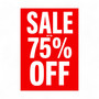SALE Up to 75% Off Red A1 Poster, printed product shown on a white background, gallery image 7 of 7