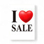 I Love Sale A1 Poster, printed product shown on a white background, full-height product photograph