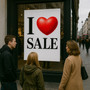I Love Sale A1 Poster, printed product shown against a dark background