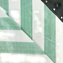 Green White Striped Tarpaulin 170GSM – Waterproof Market Stall Cover, UV Protected