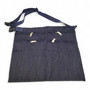 Market Stall Money Belt – 6 Pockets, Adjustable Strap, Blue Denim Trader Apron