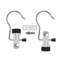 Single Clip Metal Hangers Chrome Hook Clips for Shoes Towels Socks-100 pieces, product shown on a white background, standard product photograph
