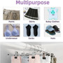 40cm Metal Hanger with 2 Adjustable Clips Chrome Finish Box of 100 Multi-Purpose, close product view against a light background, tight, centred square layout