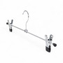 40cm Metal Hanger with 2 Adjustable Clips Chrome Finish Box of 100 Multi-Purpose, product shown on a white background, balanced, centred square layout