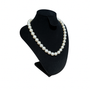 Black Velvet Jewellery Easel Necklace Chain Display Bust Stand Tower Rack for Home, full-height product view on a white background