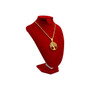 Red Velvet Jewellery Easel Necklace Chain Display Bust Stand Tower Rack for Home, product shown on a white background