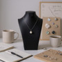 Black Leatherette Necklace Bust Display Stand for Jewellery Shop or Home Use