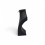 Black Leatherette Necklace Bust Display Stand for Jewellery Shop or Home Use, product shown on a white background, open, centred square layout