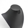 Black Leatherette Necklace Bust Display Stand for Jewellery Shop or Home Use, close product view on a white background