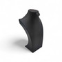 Black Leatherette Necklace Bust Display Stand for Jewellery Shop or Home Use, product shown on a white background
