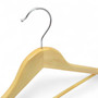 Wooden Clothes Hangers with Bar & Notches 44.5cm Adult Wardrobe, product shown against a light background