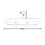 Natural Wooden Trouser Skirt Clip Hanger 36cm with Adjustable Chrome Clips, product shown on a white background, balanced, centred square layout
