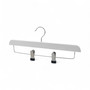 Natural Wooden Trouser Skirt Clip Hanger 36cm with Adjustable Chrome Clips, product shown on a white background, gallery image 10 of 11