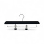 Natural Wooden Trouser Skirt Clip Hanger 36cm with Adjustable Chrome Clips, product shown on a white background, gallery image 6 of 11