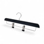 Natural Wooden Trouser Skirt Clip Hanger 36cm with Adjustable Chrome Clips, product shown on a white background, gallery image 8 of 11