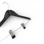 Natural Wooden Coat Hanger 44.5cm with Clips & Notches for Suits Jackets Skirts, balanced, left-balanced square layout