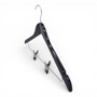 Natural Wooden Coat Hanger 44.5cm with Clips & Notches for Suits Jackets Skirts, brightly lit product image