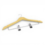 Wooden Coat Hanger 44.5cm with Clips & Notches for Suits Jackets Skirts, product shown on a white background, gallery image 27 of 36